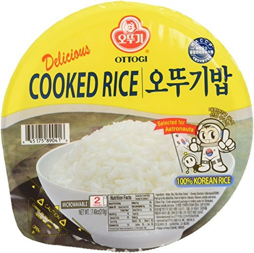 Ottogi Frescos Cocinados Arroz Blanco, 7,40 Oz, 12 Conde