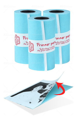 3 Rollos Papel Térmico Adhesivo 57*30mm Paperang Peripage