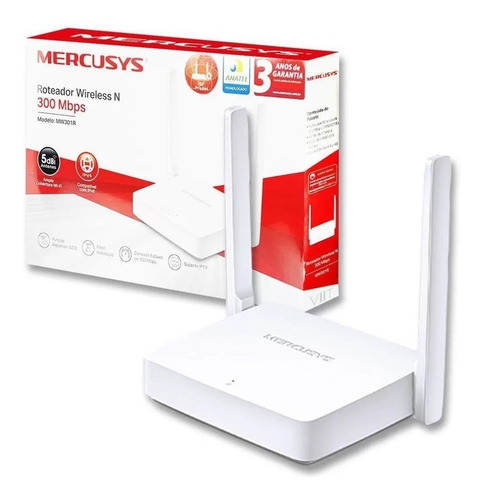 Imagem 4 de 8 de Roteador Mercusys MW301R V1 branco 110V/220V