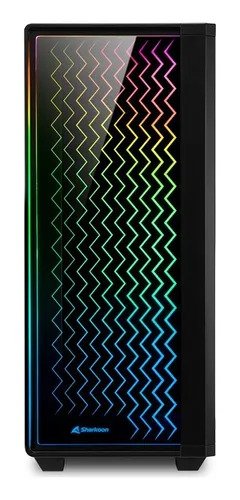 Gabinete Gamer Sharkoon Rgb Lit 200 2x Fan Vidrio Frente Led