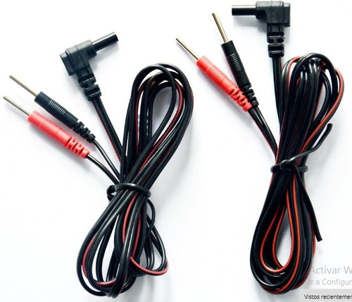 3 Pares Cables Electrodos Conector 2 Salidas Tens Ems