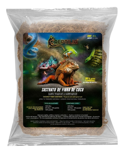 Imagen 2 de 3 de Fibra De Coco Sustrato 100% Natural Para Reptiles Terrario