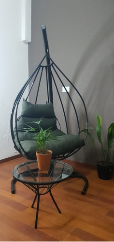Imagen 5 de 7 de Base De Hierro Para Hamaca Colgante Desmontable Color Negro