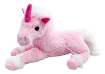 Comprar Peluche Unicornio Acostado Rosa Brillante Cute Kawaii 36cm