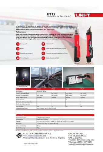 Uni-t Multimetro 33b+ Pinza Amperometrica 202+ Detector 12s