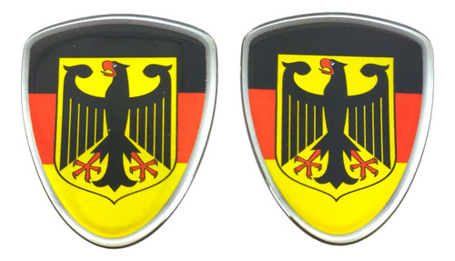 Emblema Escudo Moldura Alemanha Germany Águia Par Adesivo