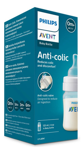 Biberón Anticolic Philips Avent 125 Ml - Modelo Scy100/01