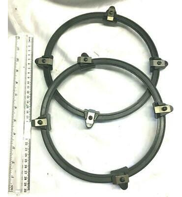 Fresnel Stage Lens Frame Lot Of 2 Black Round Mounting B Aac