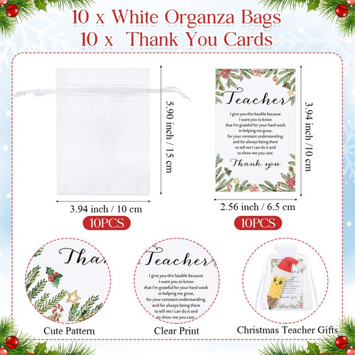Meooeck 10 Sets Profesor De Navidad Gifts Regalos De Navidad
