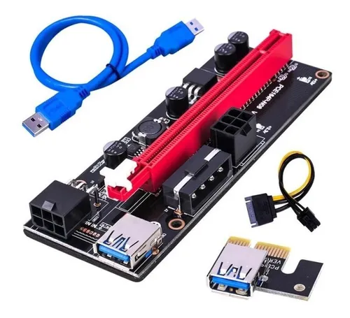Riser Mineria Pci Express 1x A 16x Para Mas Tarjetas Grafica