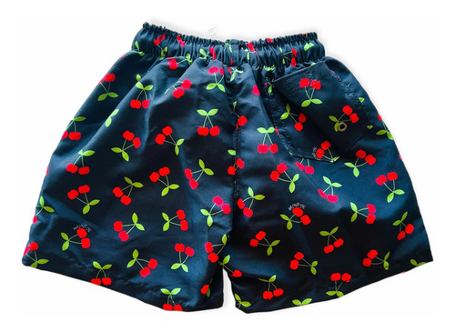Short De Baño Niño Microfibra Con Sosten Red Cherry Envio