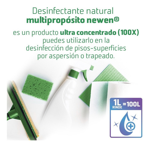 Newen - Desinfectante Multipropósito Rinde 2100l Con Aroma