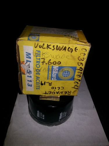 Filtro De Aceite Renault Clio Y Vw