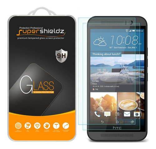 Htc One M9 Supershieldz Vidrio Templado Paquete X 2