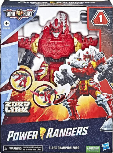 Figura De Acción T-rex Champion Zord 6 ' Power Rangers