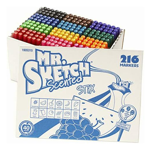 Sanford Mr. Sketch Fiddle Sticks Scented Markers, 216-pack