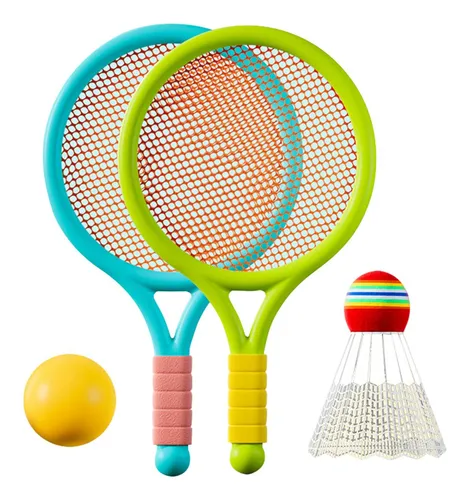 Conjunto De Deporte Infantil, Raqueta Ligera Con Verde Azul