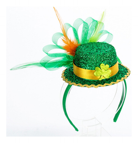 Diadema Del Día De San Patricio, Sombrero De Plumas,