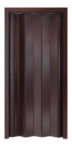 Puerta Plegable Marrón Y Blanco - Imitación Madera 80 X 205