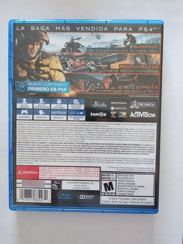 Imagen 2 de 4 de Call Of Duty Black Ops 4 Ps4 Físico Usado Sevengamer