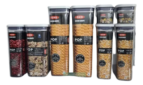 Set X10 Frasco Hermetico Apilable Oxo Pop Dispenser Cereal