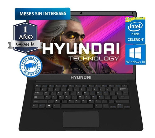 Laptop Hyundai Intel Celeron 64gb + Hdd 500gb Ram 4gb W10