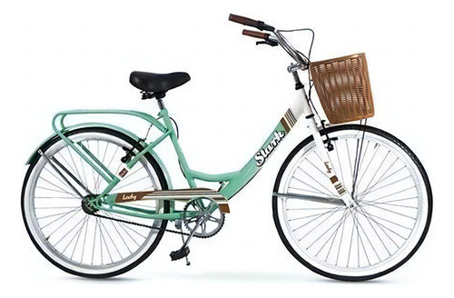 Bicicleta urbana femenina Stark Urban Lady R26 freno v-brakes color celeste/gris  