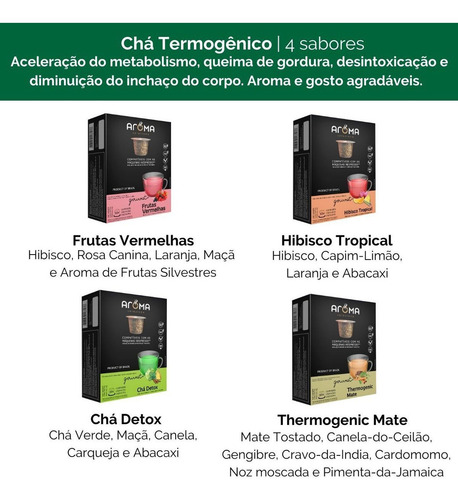 60 Cápsulas Para Nespresso - Chá - Aroma