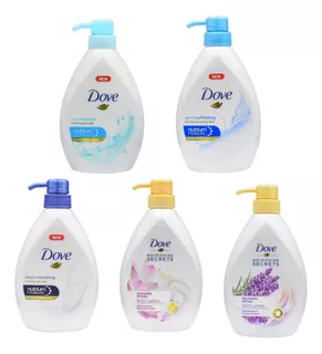 Dove Body Wash Variedad De 5 Aromas Con Bomba, A Base De Pla