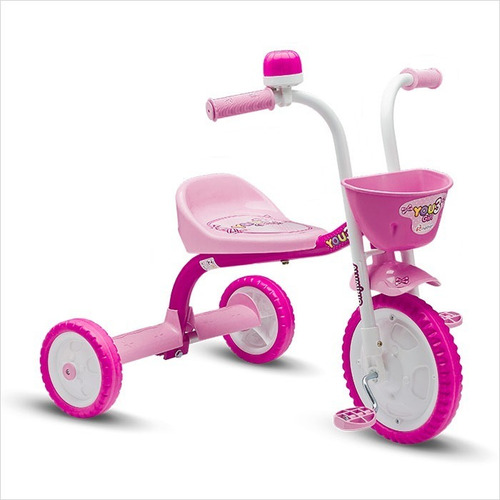 Triciclo Motoca Infantil Menina You Girl Rosa Nathor