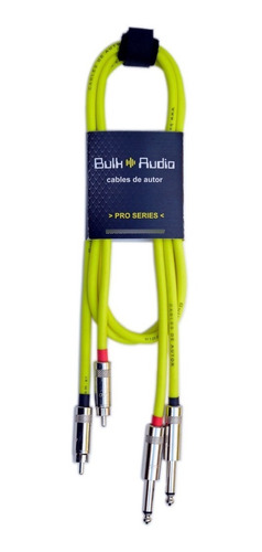 Cable Audio 2 Rca - 2 Plug 6.35 - Bulkaudio ( Speed Pro) 1mt