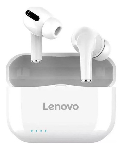 Audífonos in-ear inalámbricos Lenovo LivePods LP1S blanco con luz LED