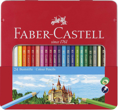 Imagen 2 de 4 de Lapices De Colores Eco En Lata X 24 Largos Faber-castell