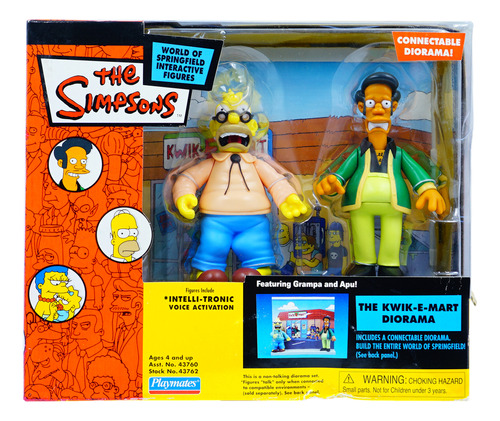 Playmates The Simpsons The Kwik E Mart Diorama Grampa & Apu