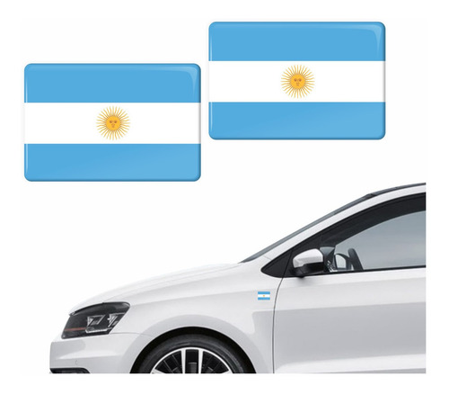 Kit Adesivos Bandeira Argentina Resinados Relevo 3d Bd49 Fgc