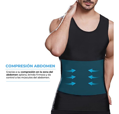 Imagen 3 de 5 de Camiseta Interior Hombre Control De Postura Soporte Lumbar