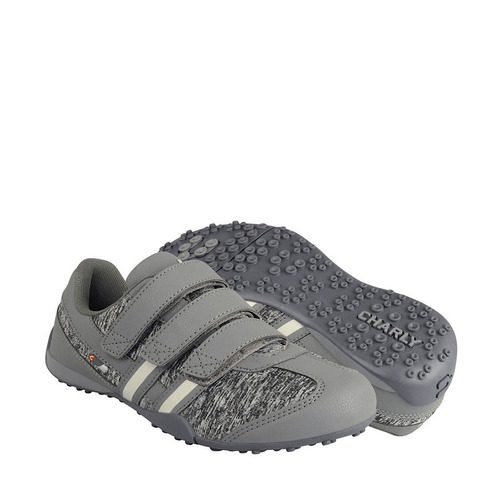 Tenis Casuales Charly Para Mujer Simipiel Gris 1044367