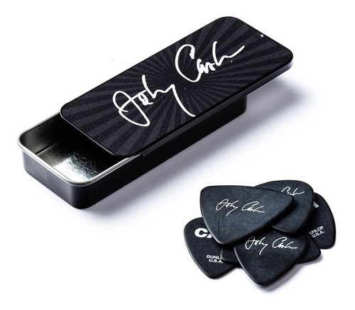 Palheta Media Johnny Cash Signature Caixa Com 6 Dunlop