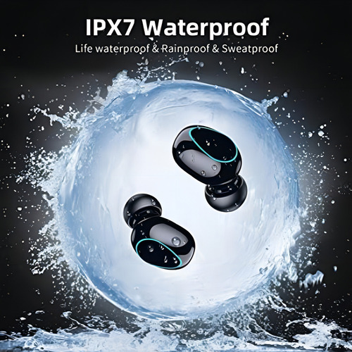 Zivsivc Auriculares Bluetooth, Ipx7 Auriculares Estéreo 5.1