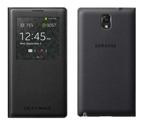 Samsung Galaxy Note 3 S View Flip Cover Negro Original 