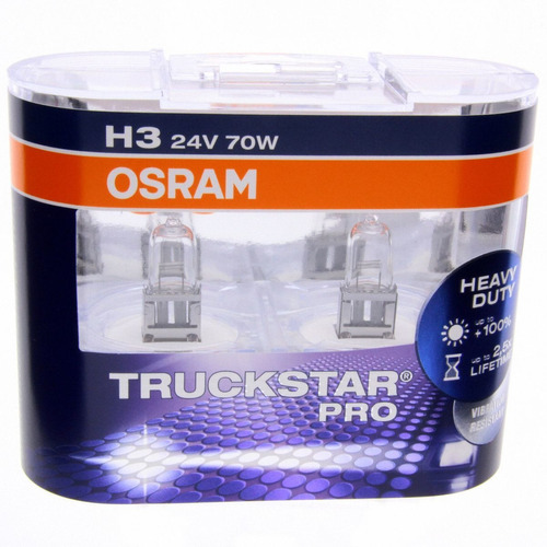 Imagen 1 de 5 de Lamparas H3 Truckstar Pro 24v 70w (2 Unid.) Osram 64156tsp
