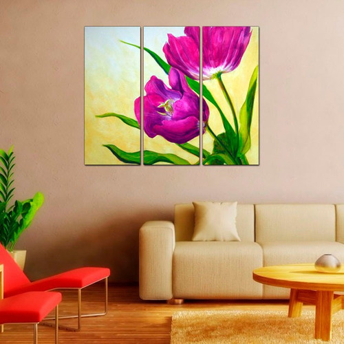 Imagen 3 de 10 de Cuadros De Paisajes Flores Cerezos Rosas Tulipanes