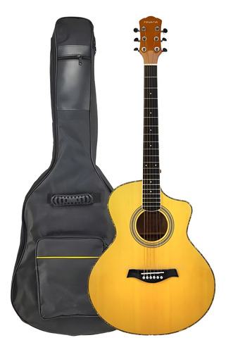 Guitarra Electroacustica Eq Afinador Funda Acolchada Premium
