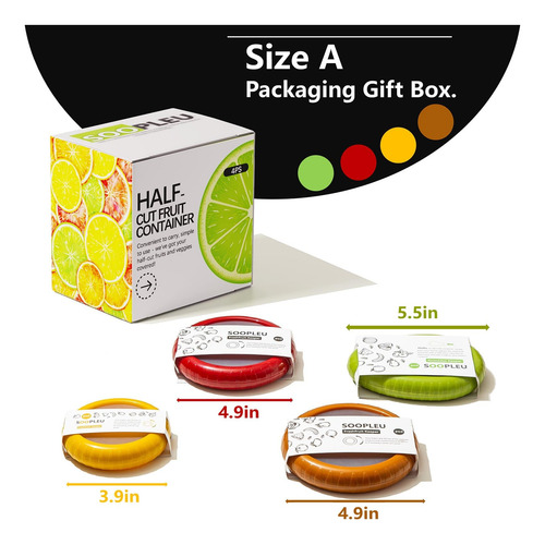 Avocado Saver E Tomato Holder - Conjunto De 4 Recipientes