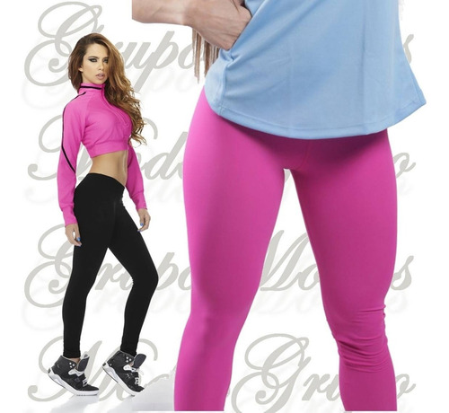 Leggins Licra Unicolor Importados Tela Gruesa