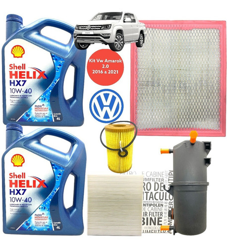 Kit Service Aceite Y Filtros Amarok 2.0 Td Tdi 2016 A 2021