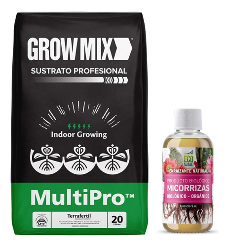 Sustrato Growmix Multipro 20lts Ecomambo Micorrizas 30cc