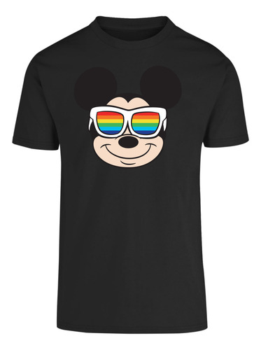 Playera Mickey Mouse Lentes Arcoiris Pride Disney Clásicos