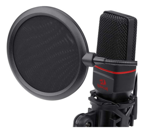 Microfone Gamer Redragon Gm100 Streamer Seyfert Com Tripé