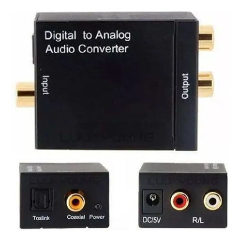 Conversor Audio Optico Analógico Toslink Para Digital Rca